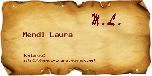 Mendl Laura névjegykártya